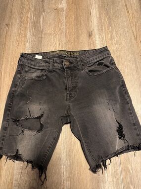 American Eagle Outfitters Black Denim Waistband Shorts